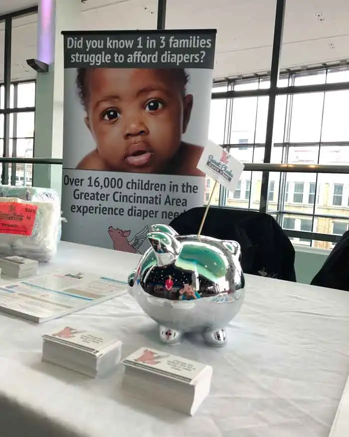 Sweet Cheeks Diaper Bank booth.