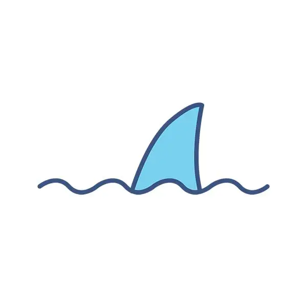 Tidal babe period bank shark icon.